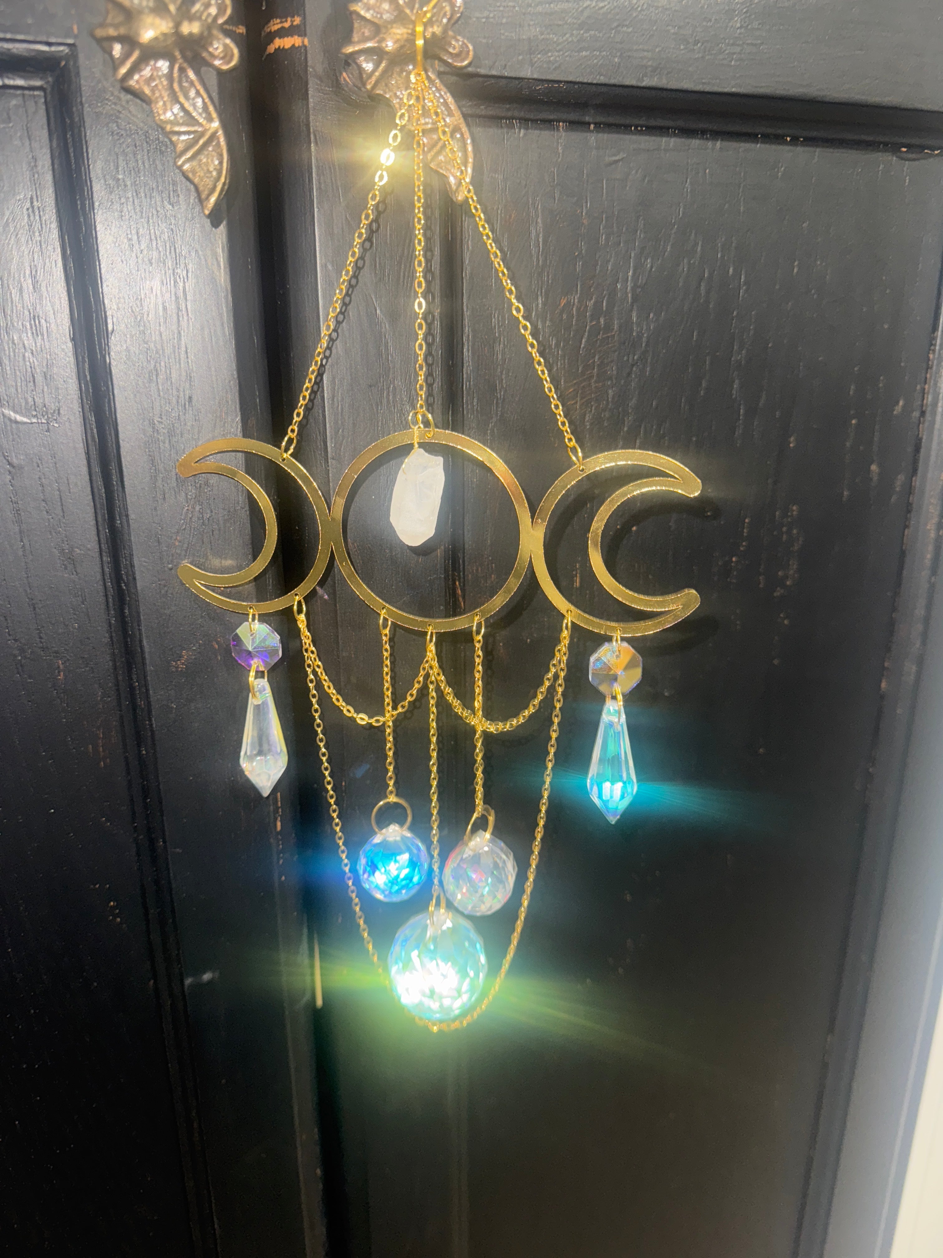 Triple Moon Goddess Suncatcher