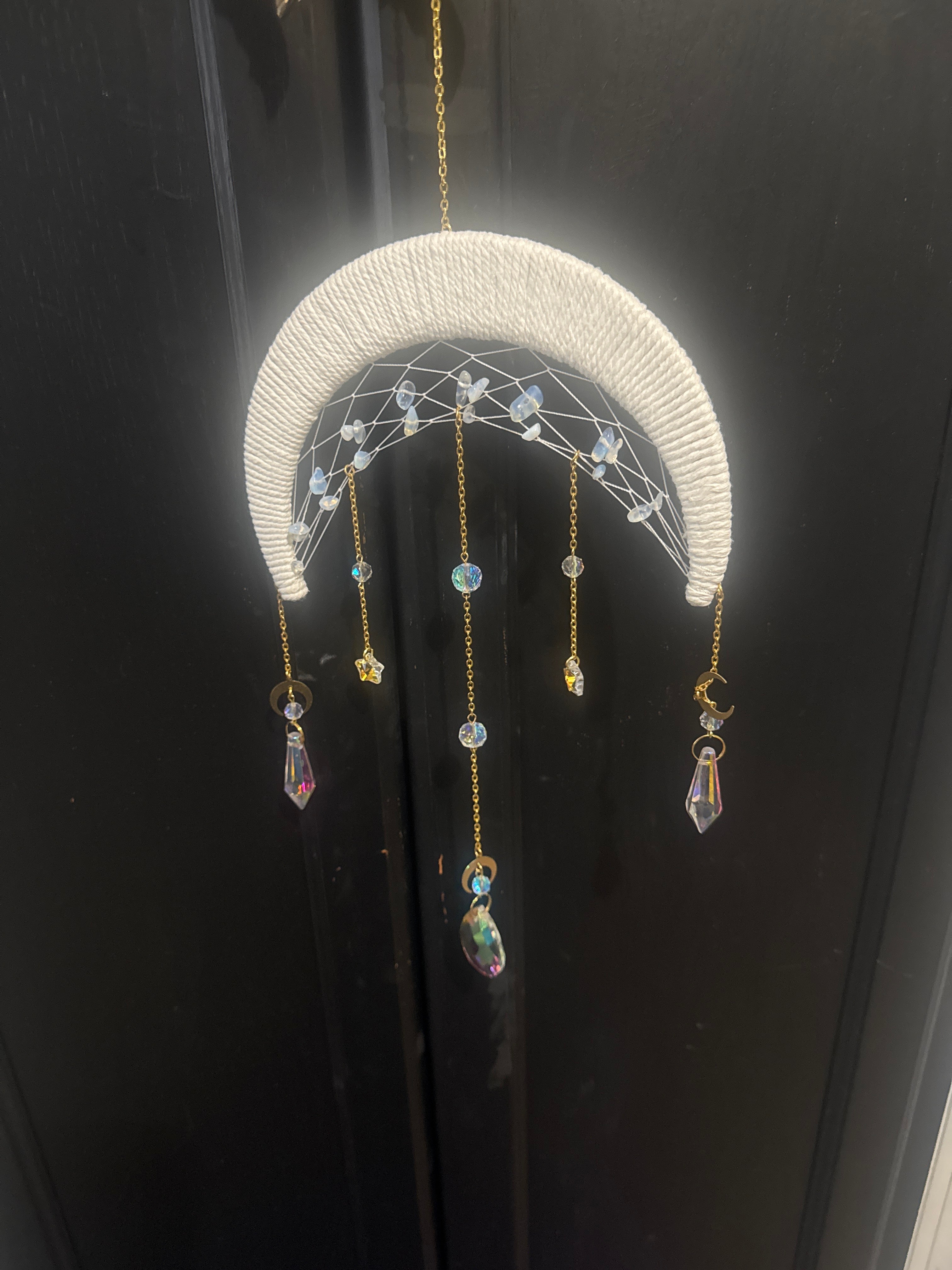 Opalite Moon Suncatcher